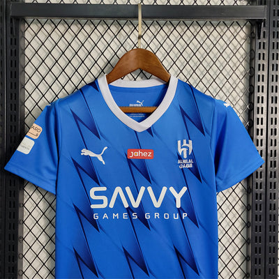 23-24 Al Hilal Home kids Size 16-28 Soccer Jerseys tm