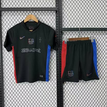 24-25 BARCELONA Black Travis Scott Edition Kids Kit tm