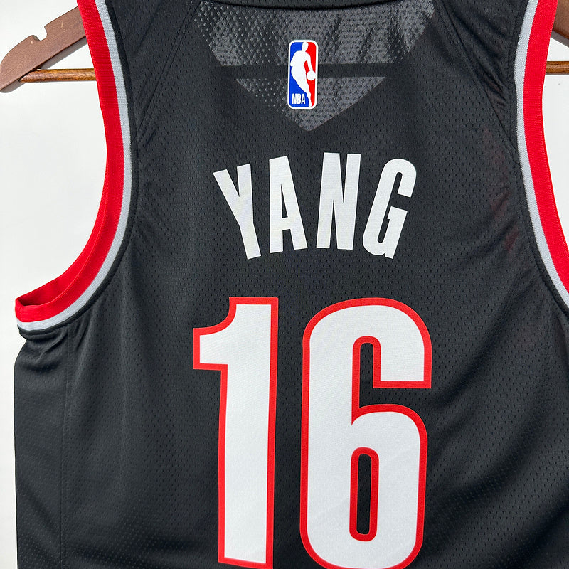Portland Trail Blazers Black No. 16 YANG