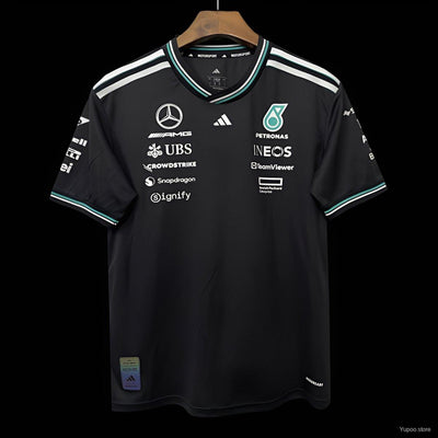 2026 F1 Mercedes-AMG Petronas F1 Team Black with Teal Trim Jersey