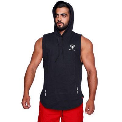 PERFORMANCE HOODED TANK - BLACK
