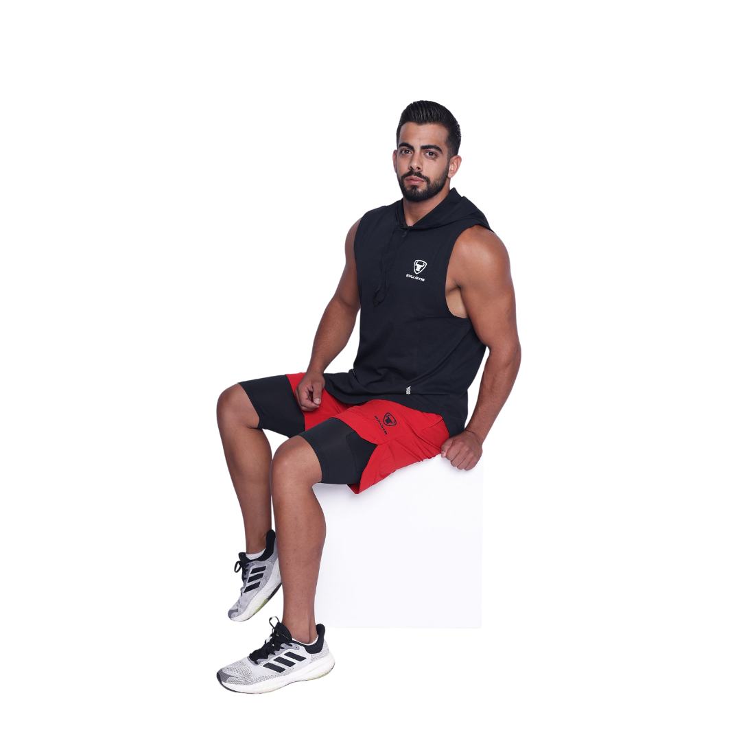 PERFORMANCE HOODED TANK - BLACK