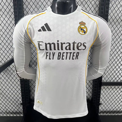25-26 Real Madrid Home Long Sleeve Player