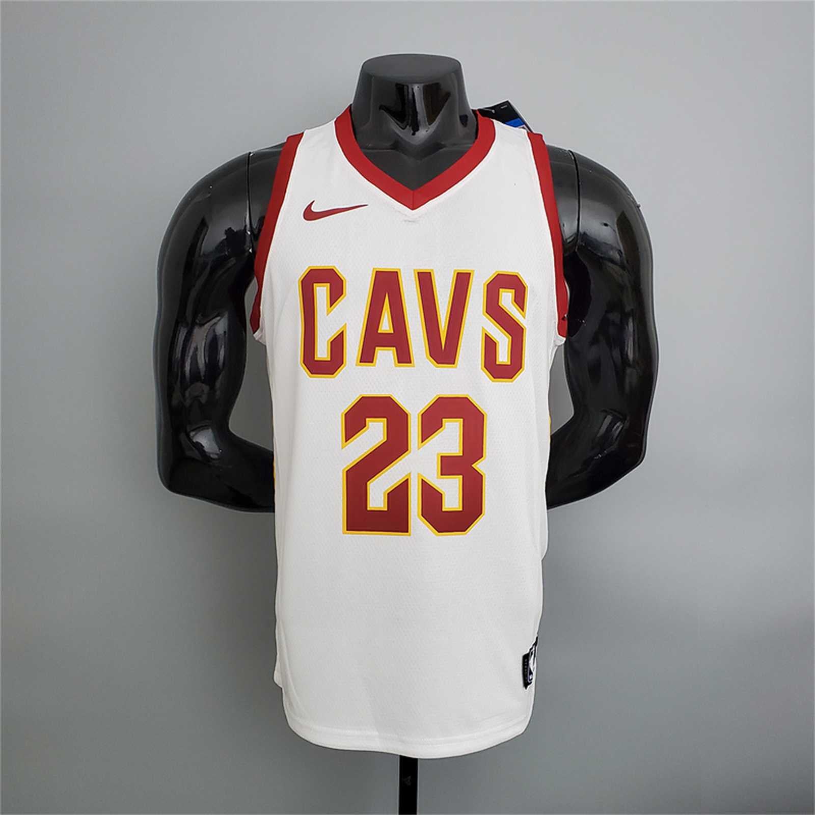 Cavaliers James #23 White
