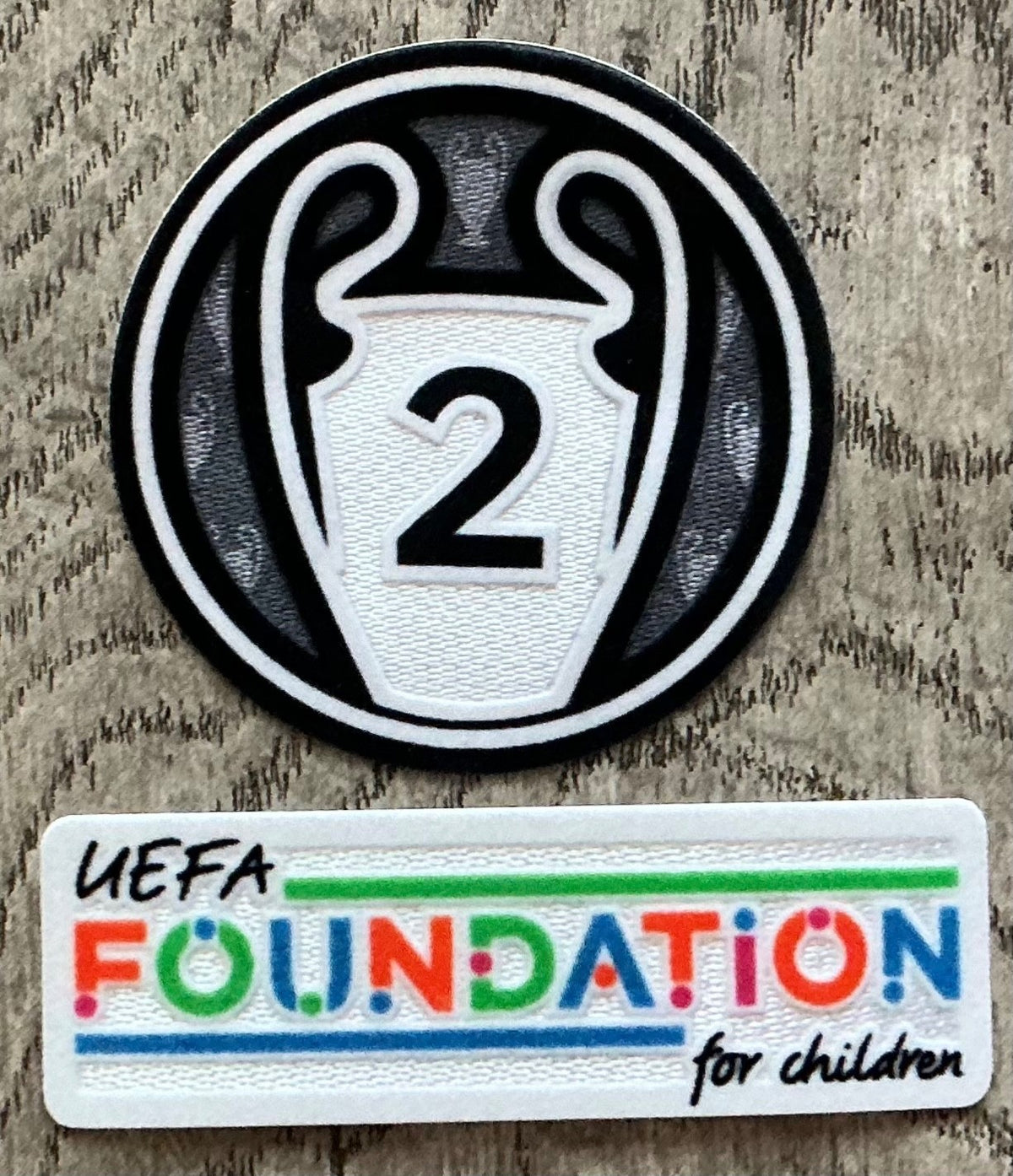 UCL Starball 2 Times Winner + UEFA Foundation Patch Set