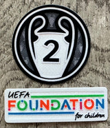 UCL Starball 2 Times Winner + UEFA Foundation Patch Set