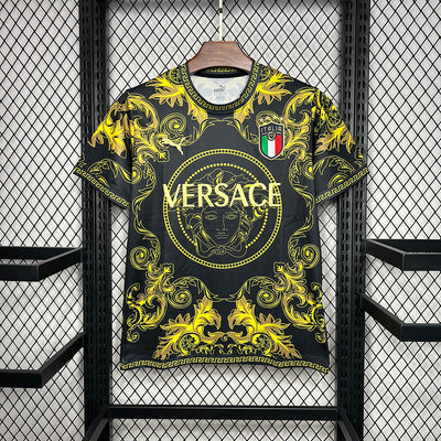 24-25 Italy versace yellow and black jersey