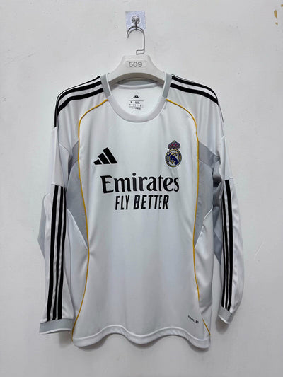 25-26 REAL MADRID home long sleeve jersey