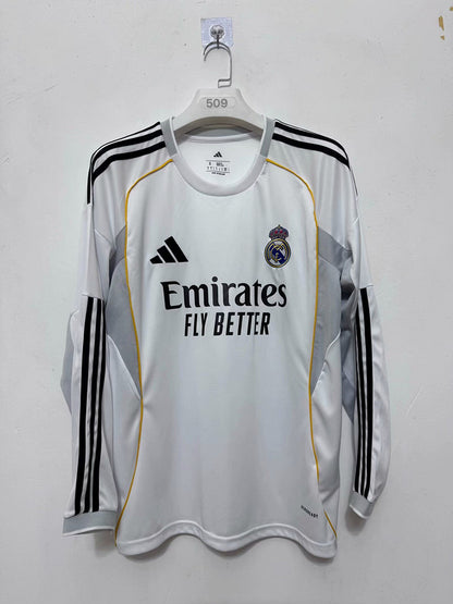 25-26 REAL MADRID home long sleeve jersey