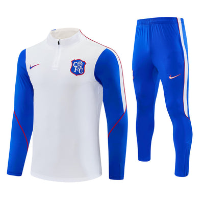 26-27 Season Chelsea White Color Football Sweater Set