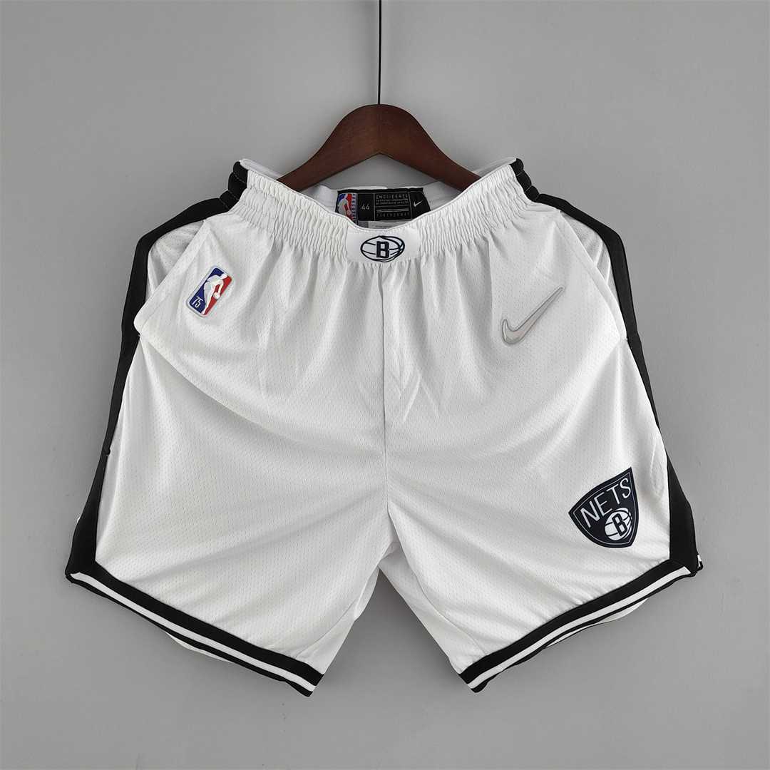 75th anniversary Brooklyn Nets White NBA shorts