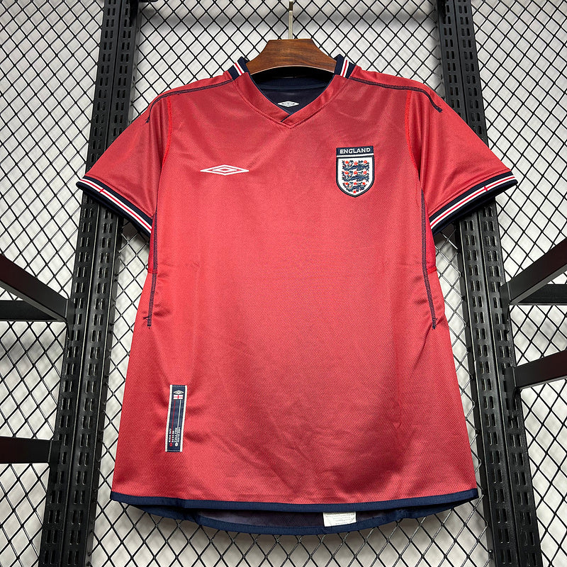 2002 England Away Retro Jersey (Double-sided) tm