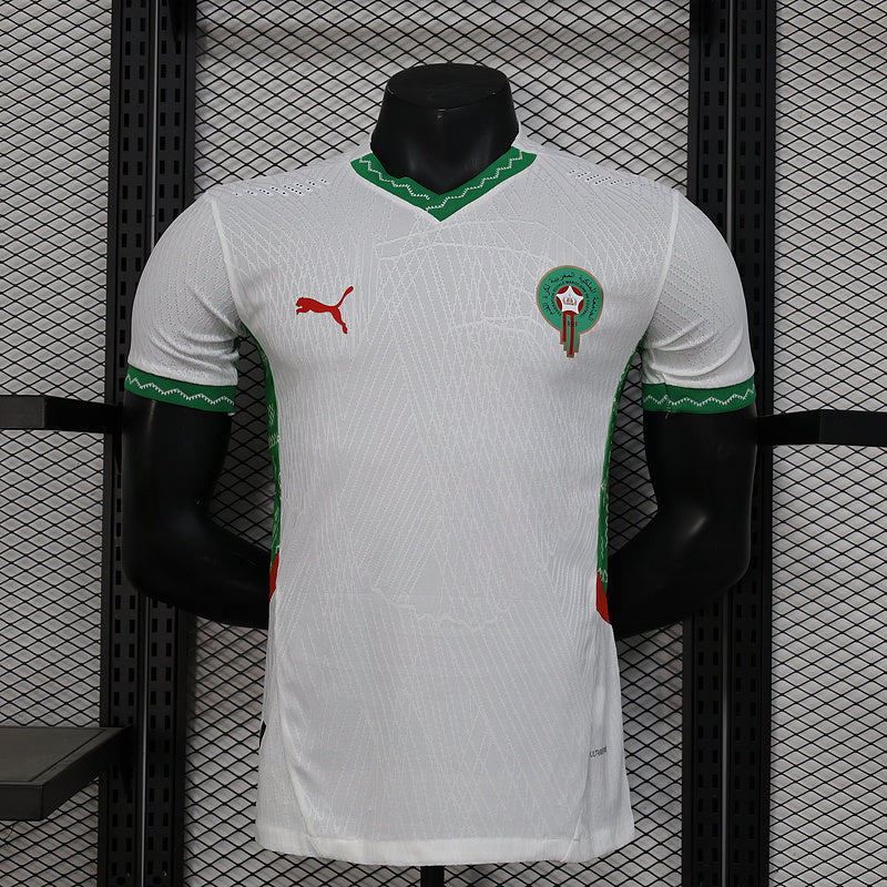 2025 Morocco away white player version jersey TM