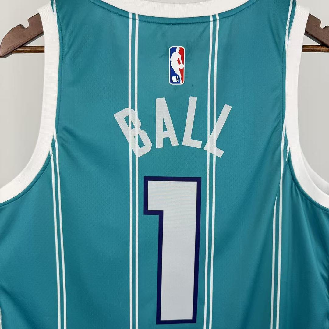 2026 Charlotte Hornets Blue NBA Jersey No. 1 BALL