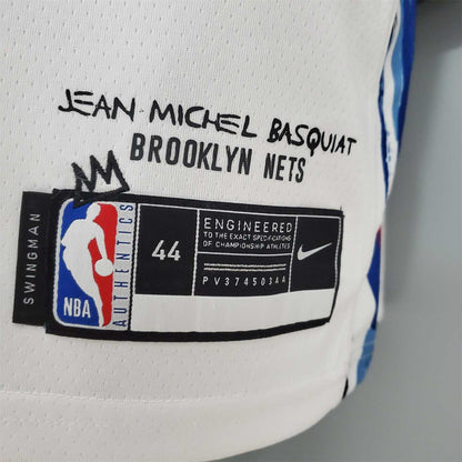 IRVING#11 Brooklyn Nets graffiti white