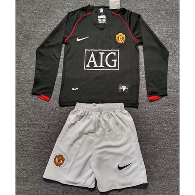 07-08 MANCHESTER UNITED  away retro long sleeve kid kit tm