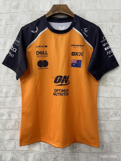 2026 F1 McLaren Racing Papaya Orange with Black Raglan Sleeves Jersey