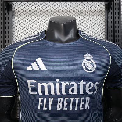 25-26 REAL MADRID away blue player version jersey tm