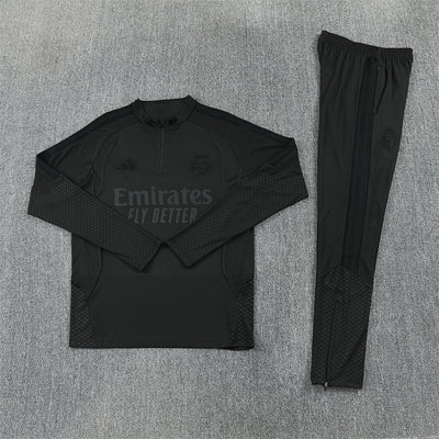 26-27 Season Real Madrid Full-Black Color Football Sweater Set