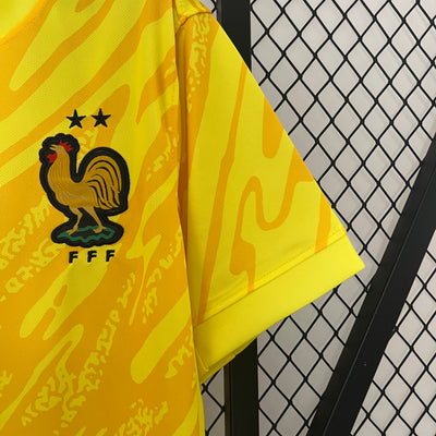 2024 France yellow goalkeeper jersey