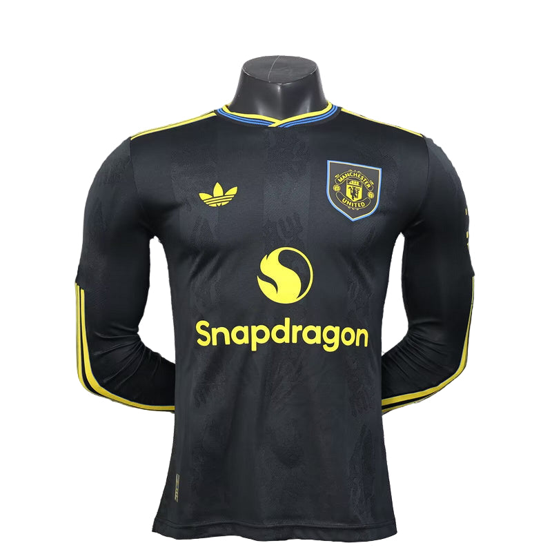 25-26 Manchester United third Away black long sleeve jersey