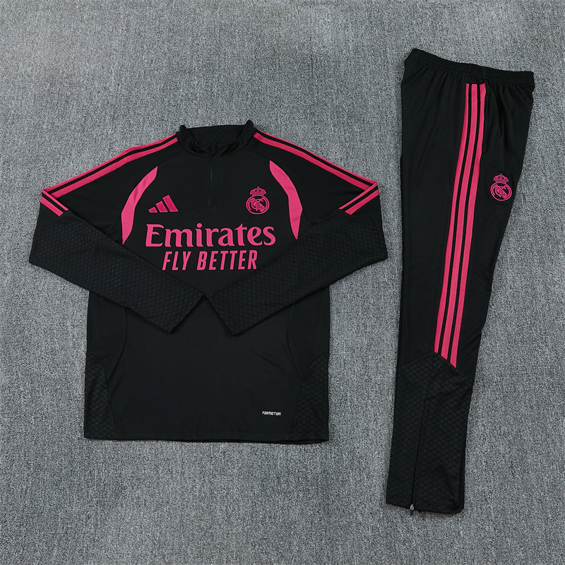 26-27 Season Real Madrid Red-Black Color Football Sweater Set