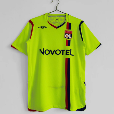 08-09 Lyon away retro soccer jersey tm