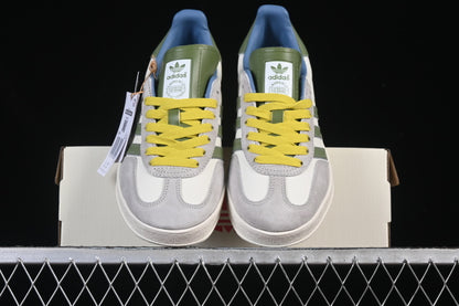 GAZELLE INDOOR LOW-TOP SNEAKERS GREY/WHITE/GREEN