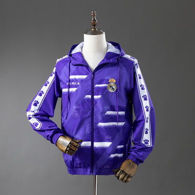 Real Madrid Kelme Retro Purple Windbreaker