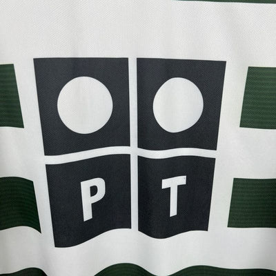 02-03 Sporting Lisbon home long sleeve retro Jersey