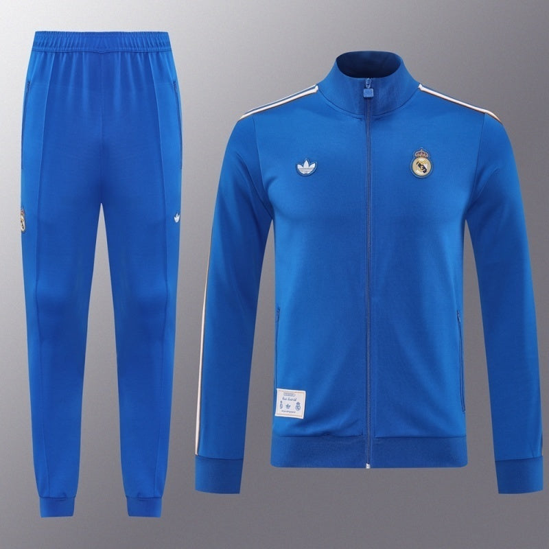 Real Madrid 2025/26 Blue long sleeve track suit suit
