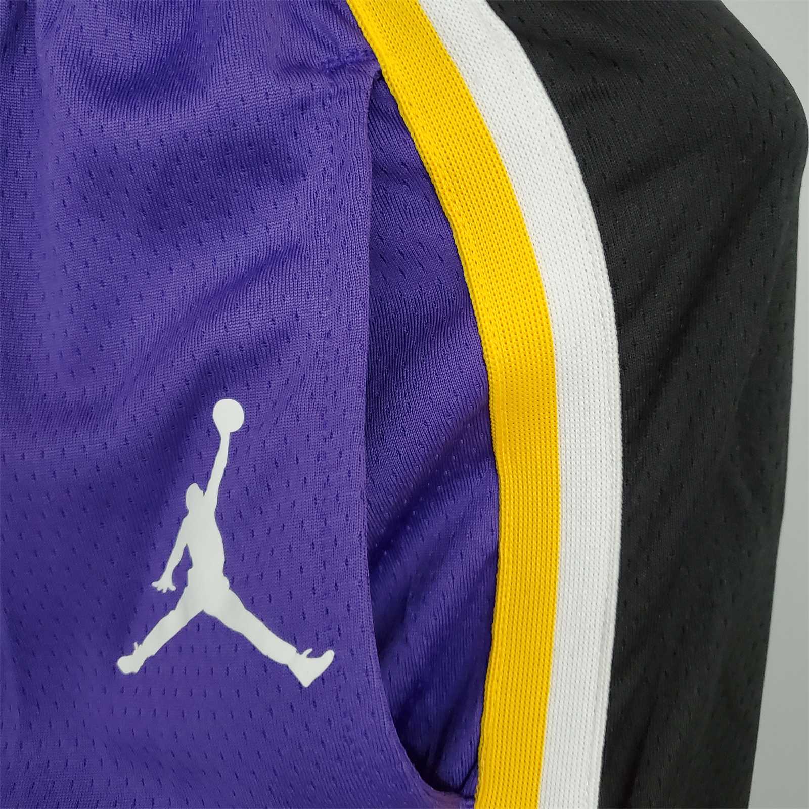 Lakers Purple Black Side NBA Shorts