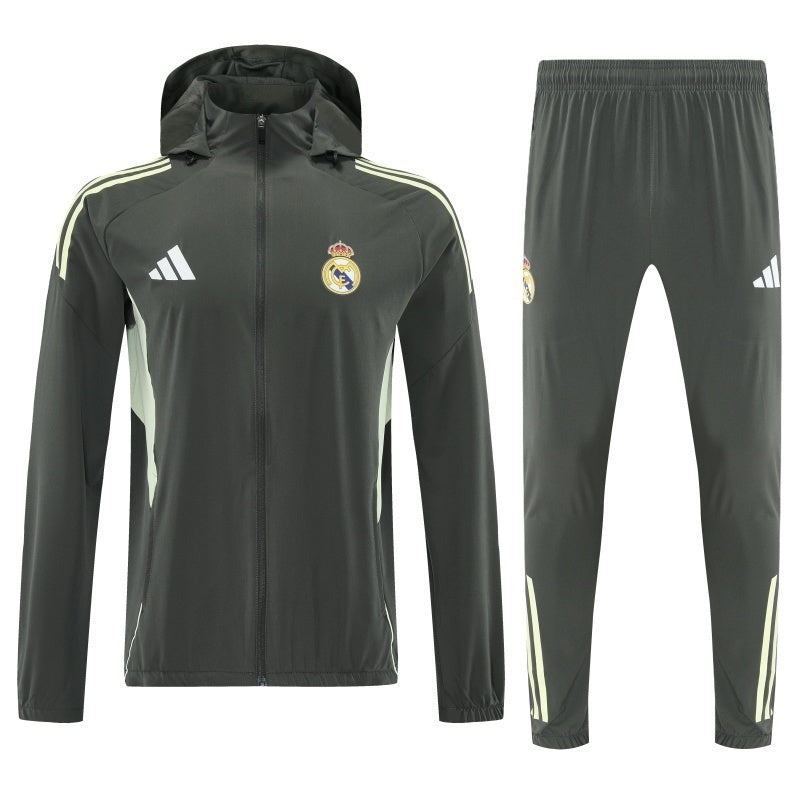 Real Madrid 2025/26 Dark Green Windbreaker suit