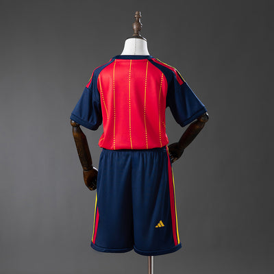 Spain 2026 Home 2-Star Champion Edition Kids Kit Jersey