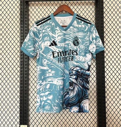 25-26 Real Madrid White and Blue Special Jersey