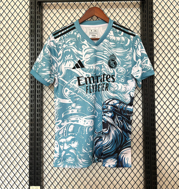 25-26 Real Madrid White and Blue Special Jersey