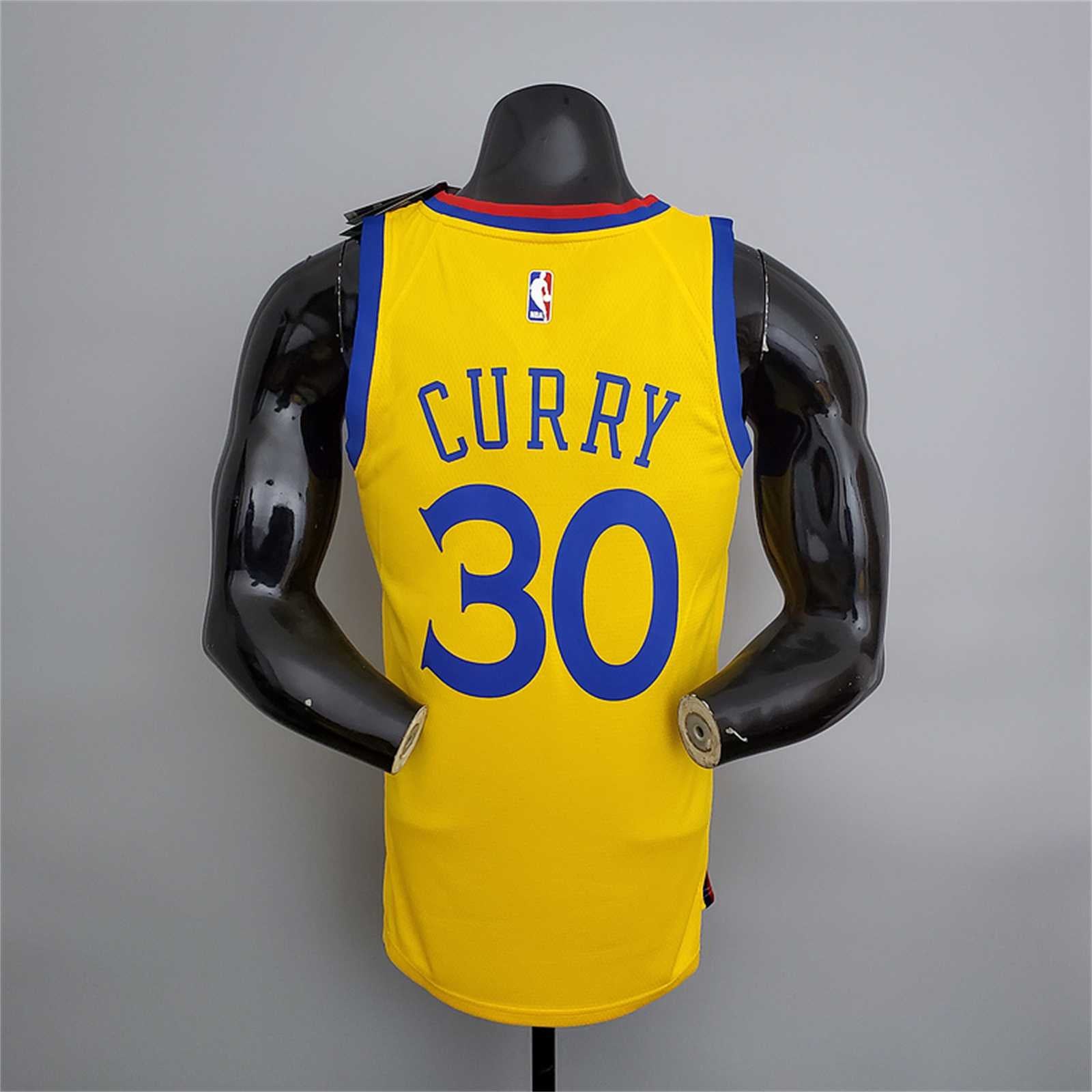 2018 Warriors#30 Chinese Dragon Robe Yellow