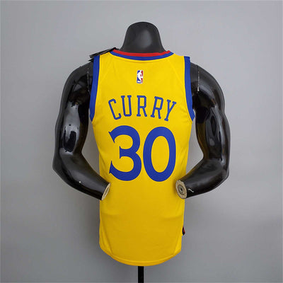 2018 Warriors#30 Chinese Dragon Robe Yellow
