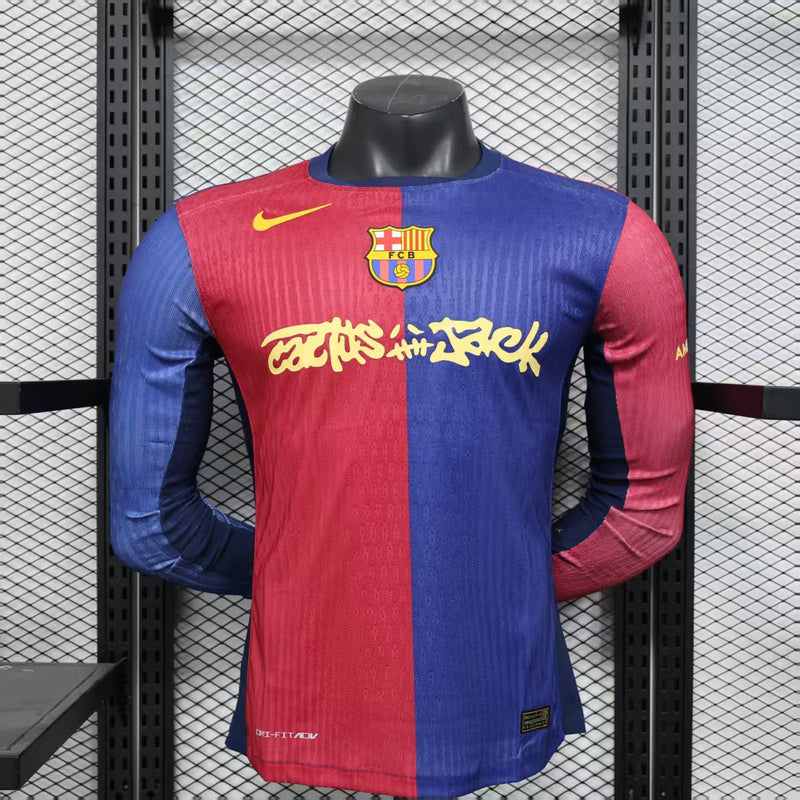 25-26 Barcelona x Travis Scott Long sleeve jersey