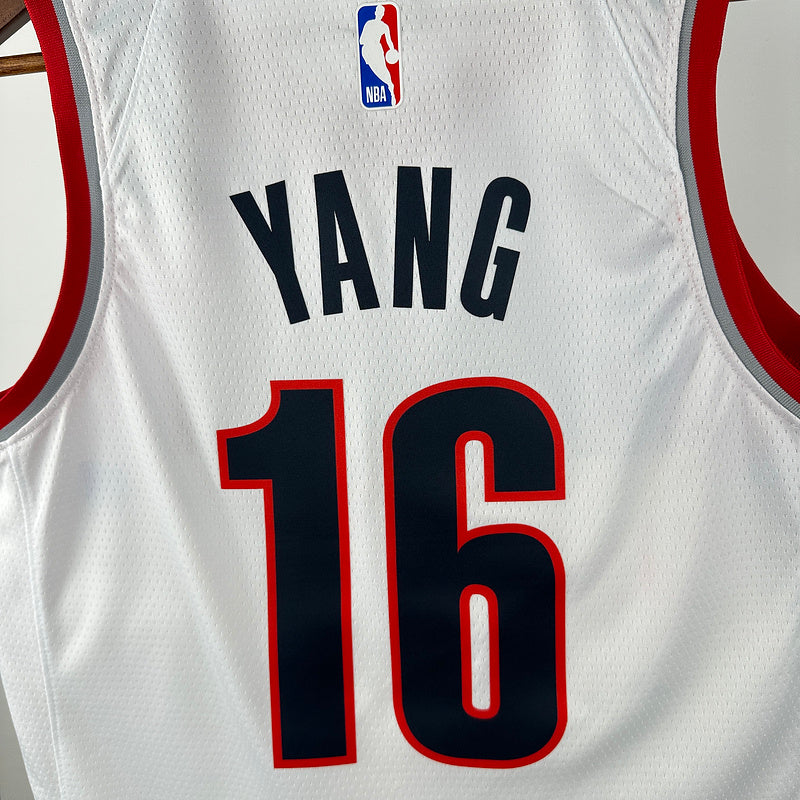 Portland Trail Blazers White No. 16 YANG