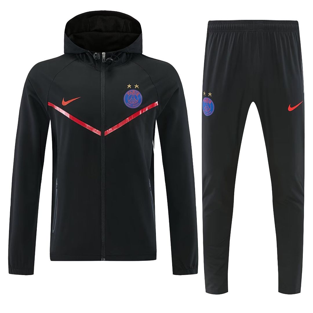 PSG 2026/27 Black Windbreaker Suit