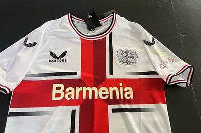 24-25 Leverkusen white soccer jersey