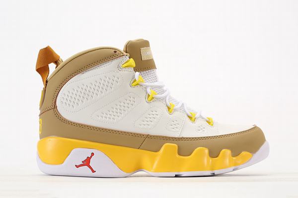 Air Jordan 9 White Yellow Brown Men's - Retro Air Jordan Shoes Store