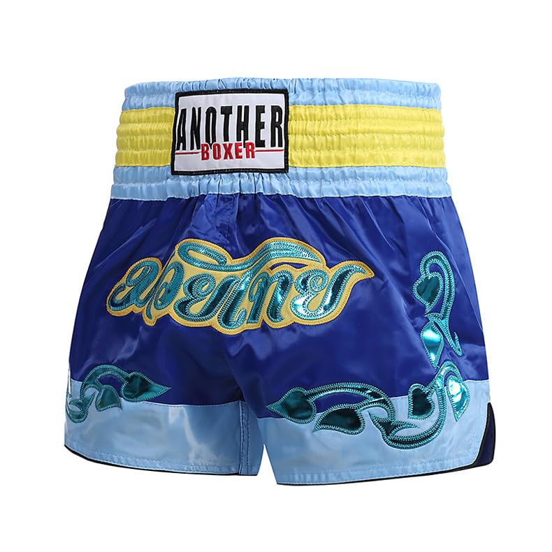Muay Thai Shorts for Men Women Boxing Kickboxing (Size: S)