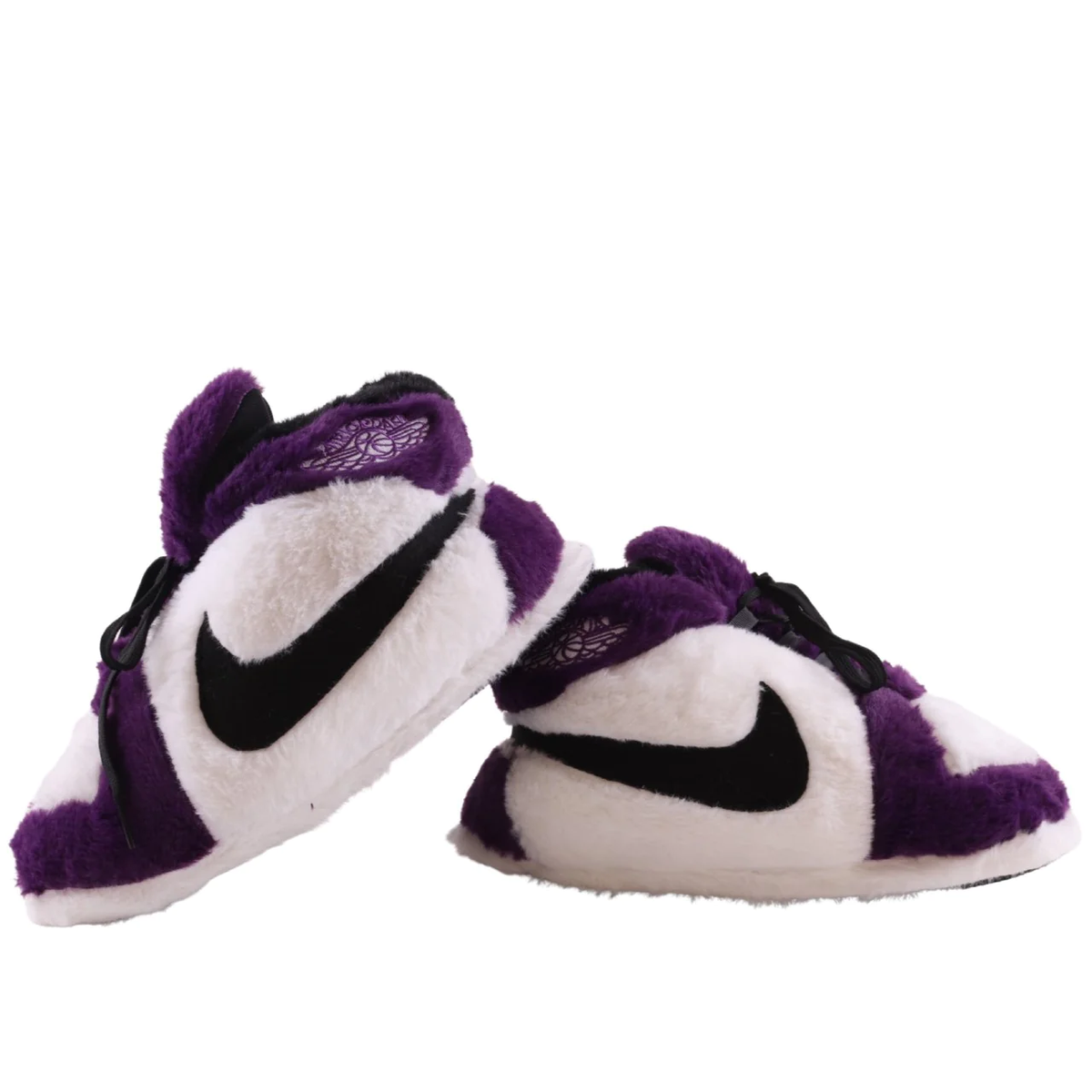 Purple and White jordan slipper