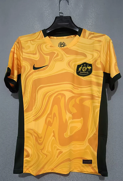 Australia yellow soccer jersey 2025/2026 tm