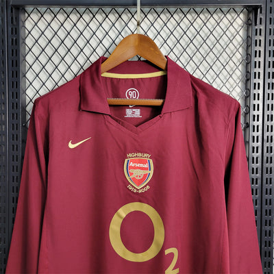 arsenal home long sleeve 2004/2005 retro tm