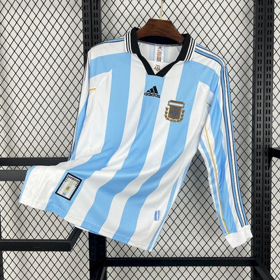 Argentina Home Retro Long Sleeve Jersey 2006 tm