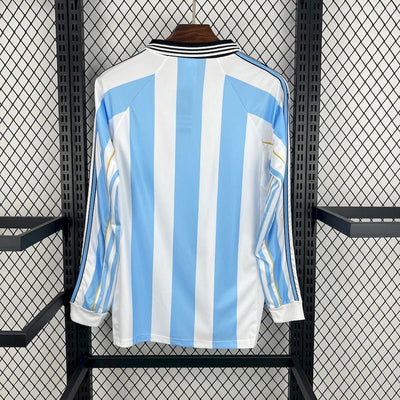 Argentina Home Retro Long Sleeve Jersey 2006 tm