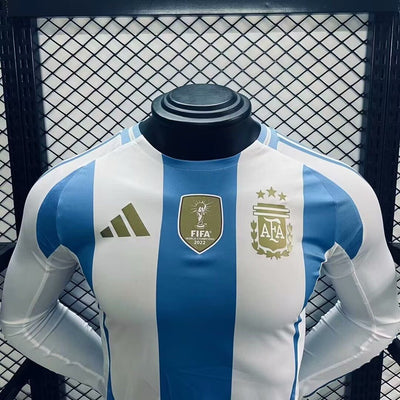 Argentina home long sleeve player version jersey 2024 tm